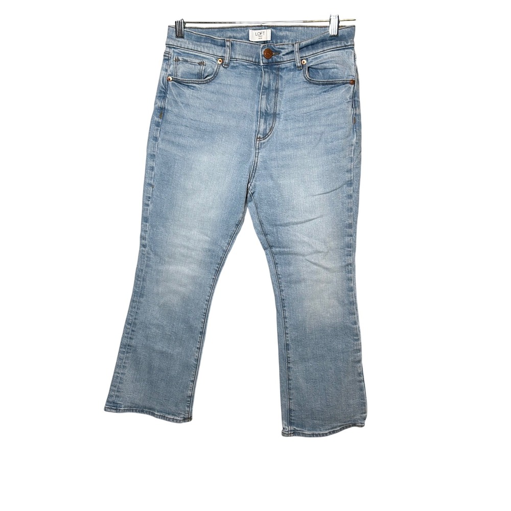LOFT Jeans Women's 6 Light Blue High Rise Flare Crop